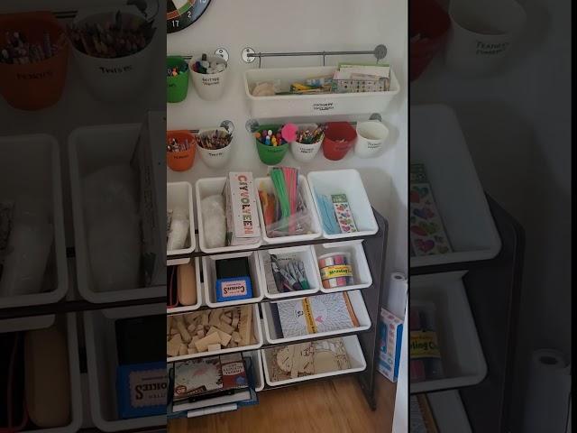 Family Craft Supply Storage: linen closet turned craft closet?!?