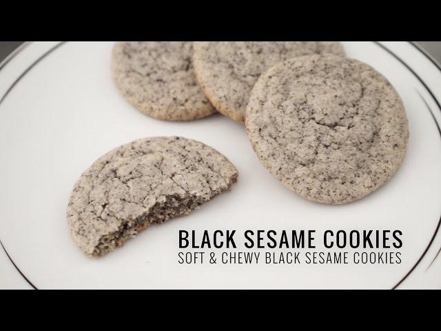 Chewy Black Sesame Cookies