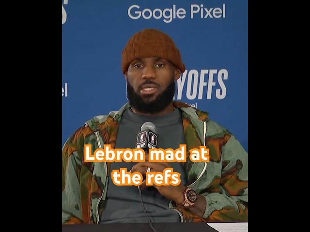 Lebron angry at the refs and walks out on post game interview