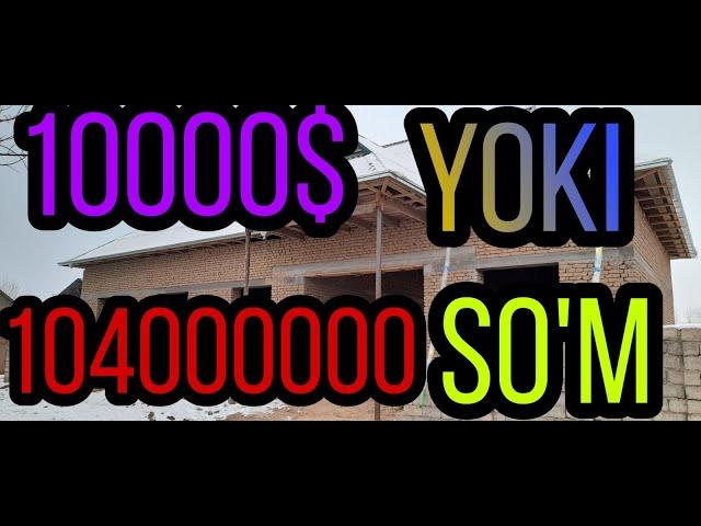 10000$ yoki 104000000 xom g'ishtdan uy proekti уй проэкти бир этажли уй