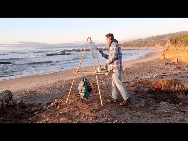 18x24 inch PLEIN AIR oil painting PESCADERO