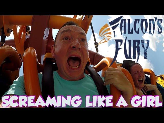 Falcon's Fury At Busch Gardens Made Me SCREAM Like A Girl - SCARIEST DROP RIDE IN AMERICA!