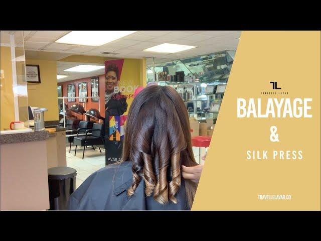  BALAYAGE & SILKPRESS ON NATURAL HAIR