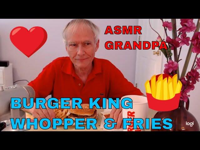 FIRST TIME Feasting on BK Whopper - With Diet Coke and Fries [ASMR}