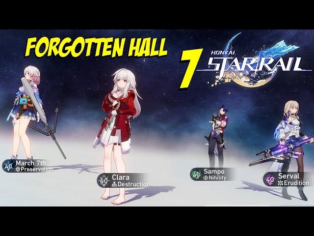 [F2P] Forgotten Hall Memory Stage 7 Full Clear: Clara Team | Honkai Star Rails