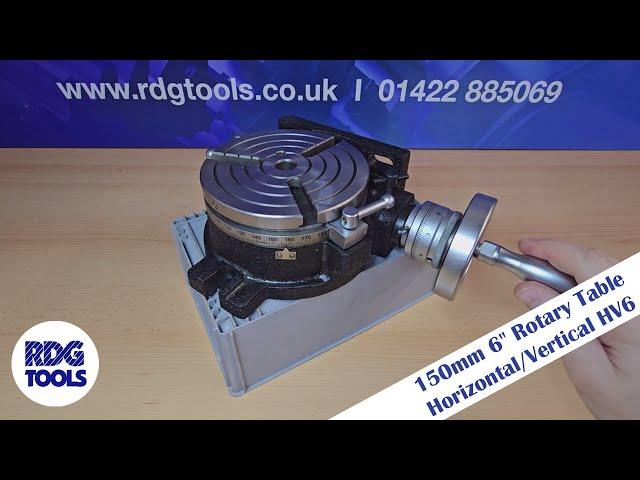 150mm 6" Rotary Table Horizontal/Vertical HV6 by RDG Tools Ltd