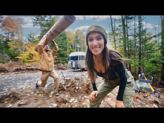 STARTING OUR TINY HOME BUILD!! - Pouring the Foundation