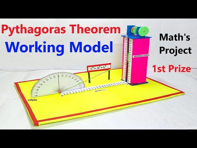 pythagoras theorem working model maths project - craftpiller - maths project - diy | craftpiller