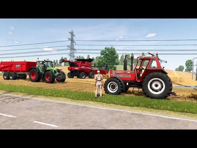 FS25 / Map Polanki / Harvest oat Case 7150, FENDT 926, Fiatagri 180-90