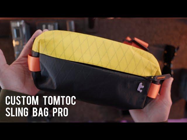 A Custom Travel Sling Bag for Under $120 | TomToc Sling Bag Pro