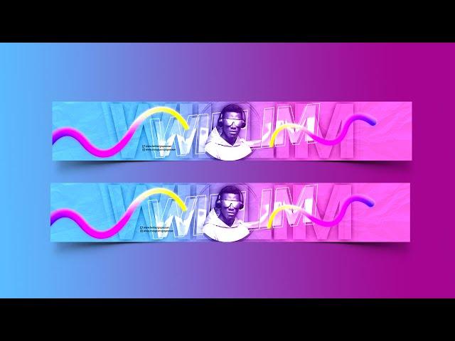 How to Create YouTube Channel Banner Design | Adobe Photoshop Tutorial