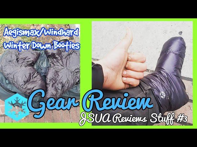 AEGISMAX/WINDHARD WINTER DOWN BOOTIES CAMPING GEAR REVIEW