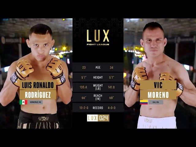 Espectacular Victoria de Luis 'Lazy Boy' Rodríguez sobre Vic Moreno en Lux Fight League