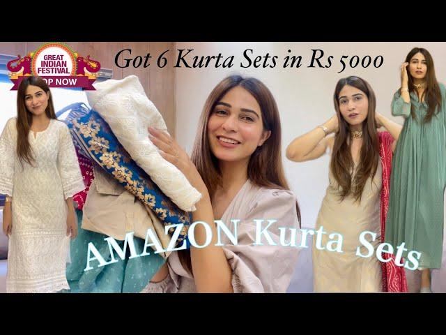 Huge Amazon Haul | Stylish Kurti Sets in Great Indian Festival Diwali Sale #amazonsalehaul