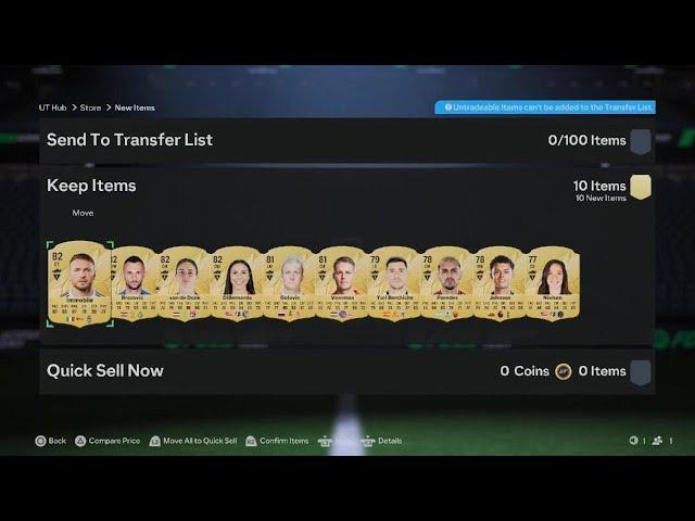 Don't forget your 10 coin packs: FC 25