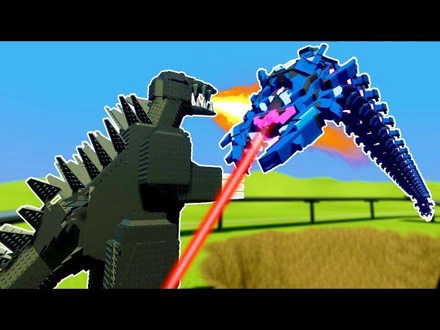 Lego TITAN BATTLES and DESTROYS GODZILLA IN BRICKSVILLE! - Brick Rigs Workshop Creations Gameplay