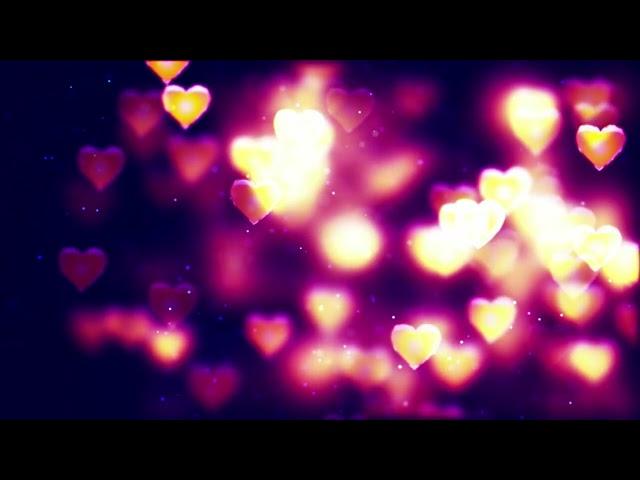 Ten -hour relaxing screensaver with Valentine's day abstract background, flying hearts 2