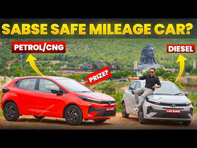 Sabse Zyada Mileage - Sabse Zyada Safe  Tata Altroz Facelift Drive Review - Petrol - CNG - Diesel 