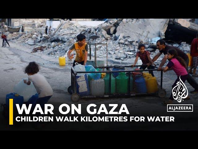 Gaza water crisis: Children walk kilometres for water as farmers struggle with drought