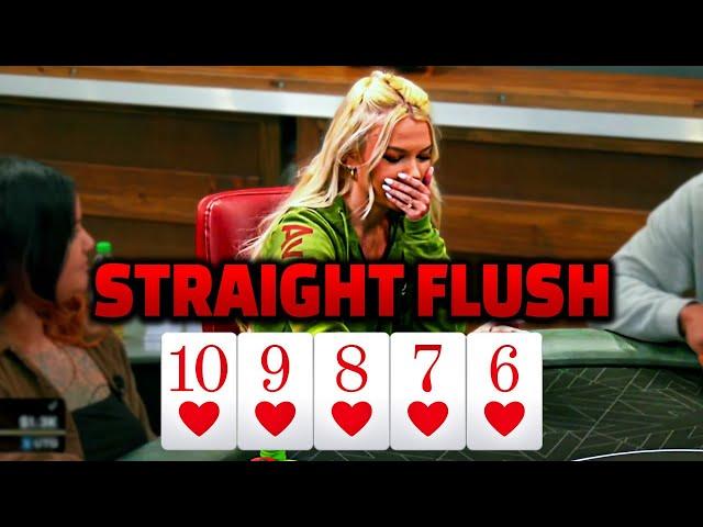 Straight Flushes vs Huge Poker Hands