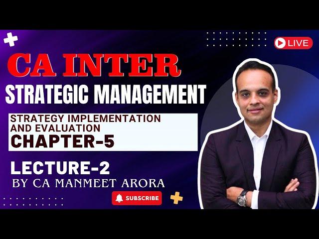 CA Inter || SM || Chapter -5 || L-2 || By CA Manmeet Arora