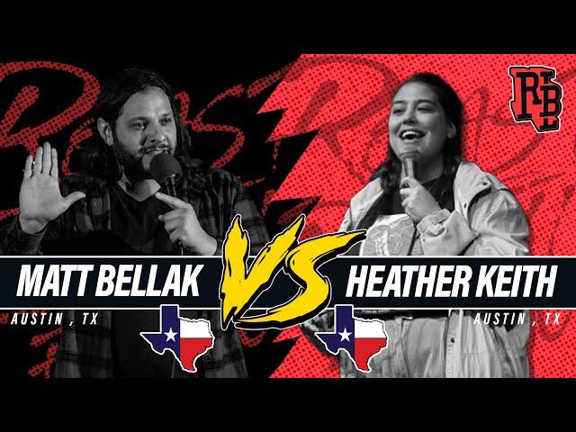 Matt Bellak (Austin) vs Heather Keith (Austin) | Roast Battle League @ Comedy Mothership