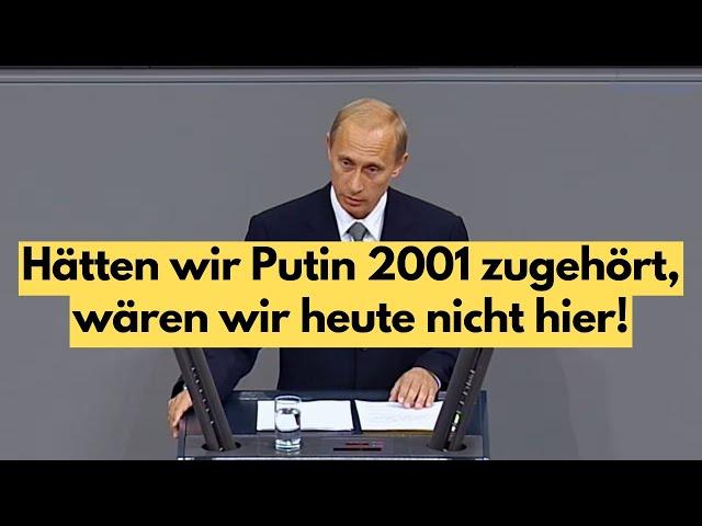 WACHT AUF! Putin Rede am 25 . September 2001 vor dem Deutschen Bundestag! Großer Applaus!