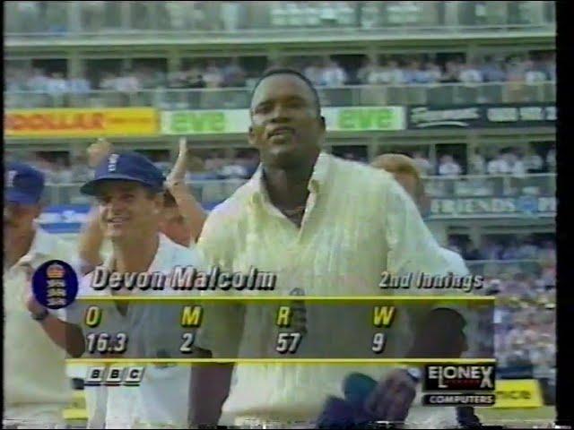 DEVON MALCOLM 9-57 ENGLAND v SOUTH AFRICA 3rd TEST MATCH DAY 3 THE OVAL AUGUST 20 1994