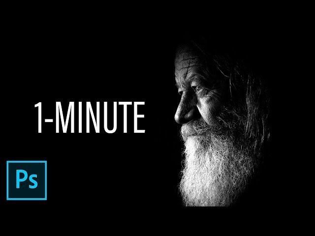 1-Minute Photoshop - Create Dramatic Black & White