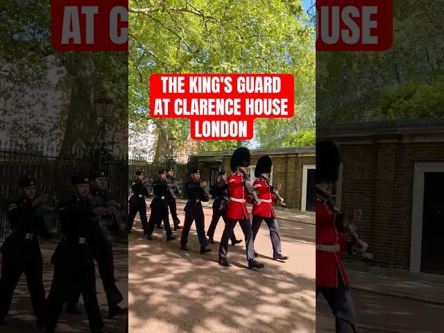 THE KING'S GUARD AT CLARENCE HOUSE LONDON NEW #fyp #ytshorts #shorts #youtubeshorts #youtuber #uk