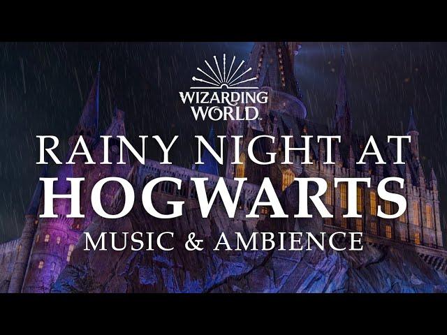 Harry Potter & Fantastic Beasts | Rainy Night at Hogwarts, Peaceful Music and Ambience