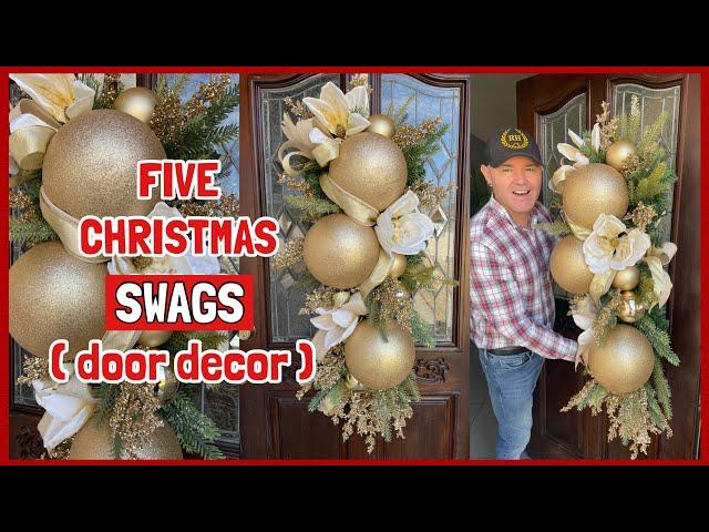 5 Christmas DIY Swags / How To Make Christmas Door Decorations / Ramon At Home