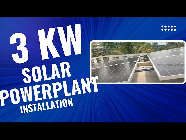 3kw solar power plant installation at Thrikkakara | Murickens Group