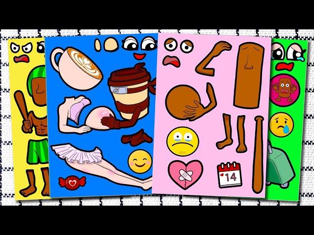 BALLERINA CAPPUCCINA'S PREGNANT WITH ASSASSINO CAPPUCCINO | diy paper asmr | Brainrot Sticker Book