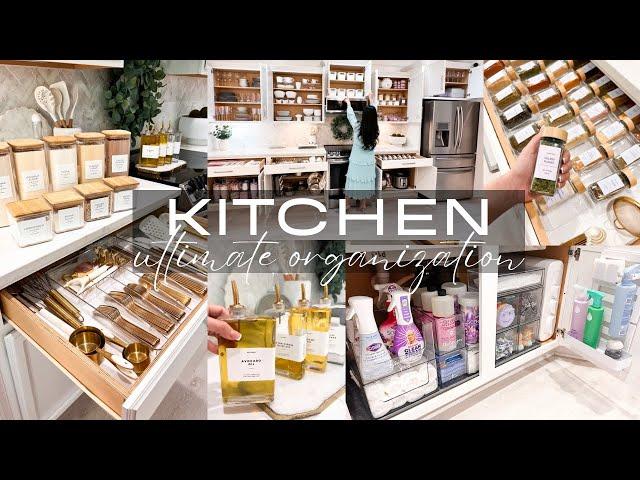 ULTIMATE KITCHEN ORGANIZATION | Satisfying Clean and Kitchen Restock Organizing on A Budget