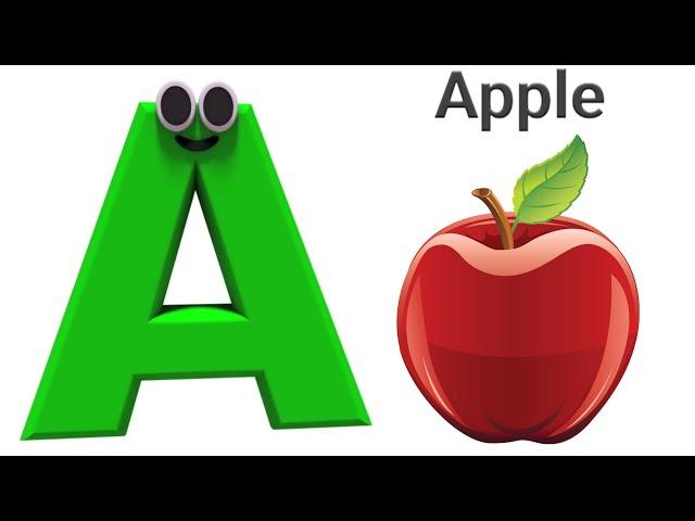 The ABC Phonic Song - Toddler Learning Video : "A is for Apple a a Apple, B is for Baby b b Baby"