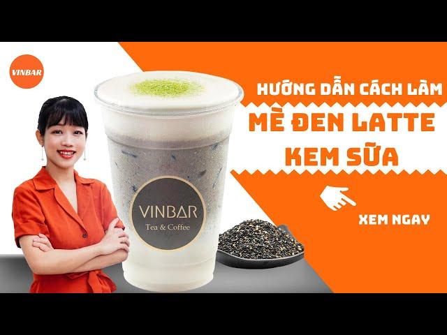 How To Make Black Sesame Milk Cream Latte | Vinbar