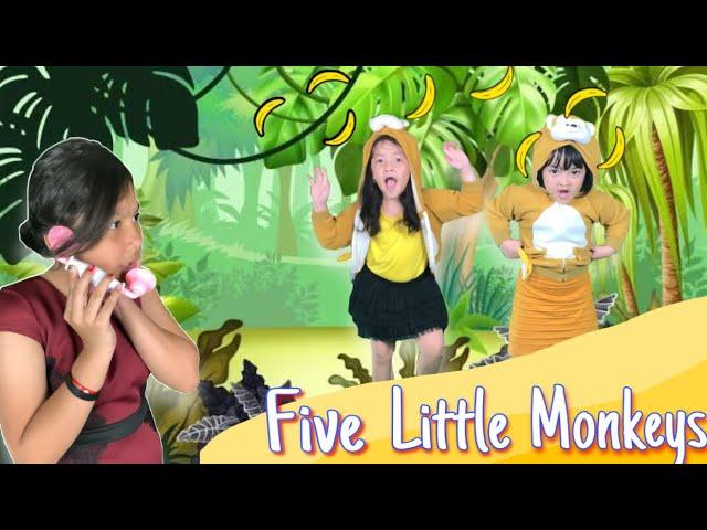 FIVE LITTLE MONKEYS JUMPING ON THE BED /WAHAHA TV