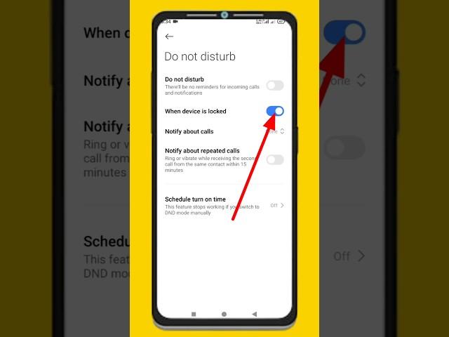 How to disable When device is locked | Do not distrub hidden settings #shorts