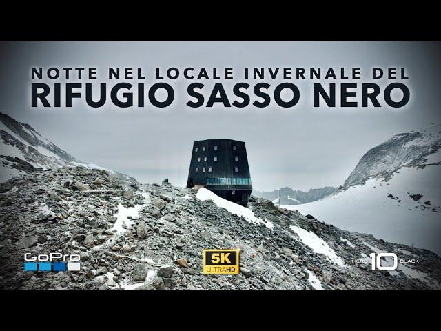 Notte nel locale invernale del RIFUGIO SASSO NERO 3.026m | Valle Aurina - Alto Adige [5K]