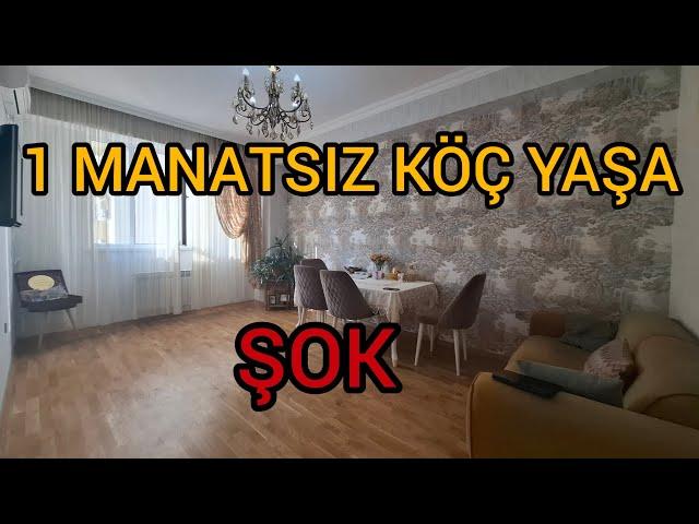 ŞOK️1 MANATSIZ KÖÇ YAŞA️KUPÇALI TAM ƏŞYALI MƏNZİL                               #mulkevalqısatqısı