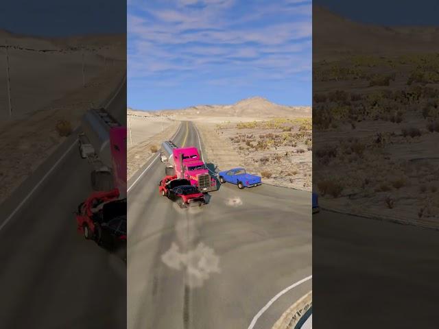 Realistic Highway Car Crashes #18 - Beamng.Drive