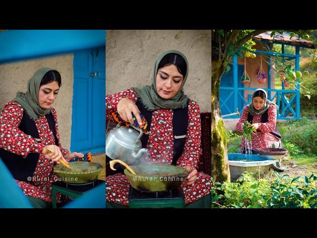 Cooking a Delicious Local Plant-Based Dish in a Rural Style