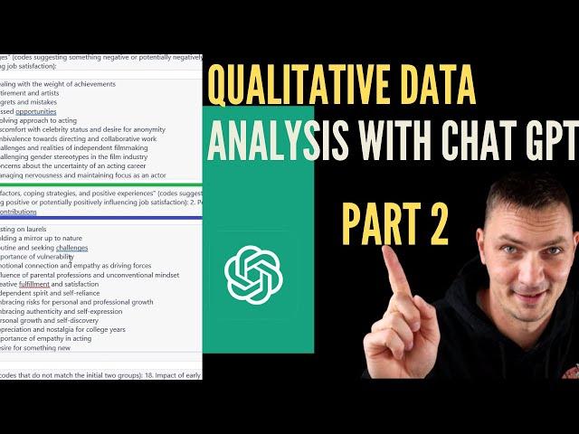 Thematic analysis with ChatGPT | PART 2- Coding qualitative data with ChatGPT