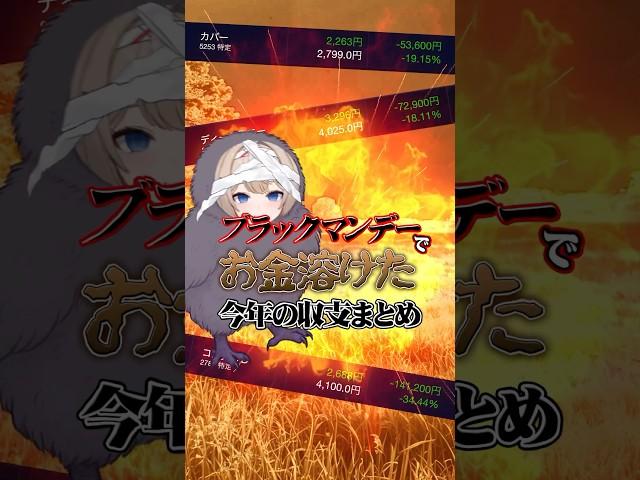 ブラックマンデーでお金が溶けた投資系Vtuberの今年の収支！#ｴｯﾎｴｯﾎ #投資 #トランプショック # #新人vtuber #トランプ関税 #vtuber #カバー #ホロライブ