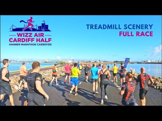 Cardiff Half Marathon 2022 Full Race October | Virtual Run Fast Race Treadmill Workout Scenery