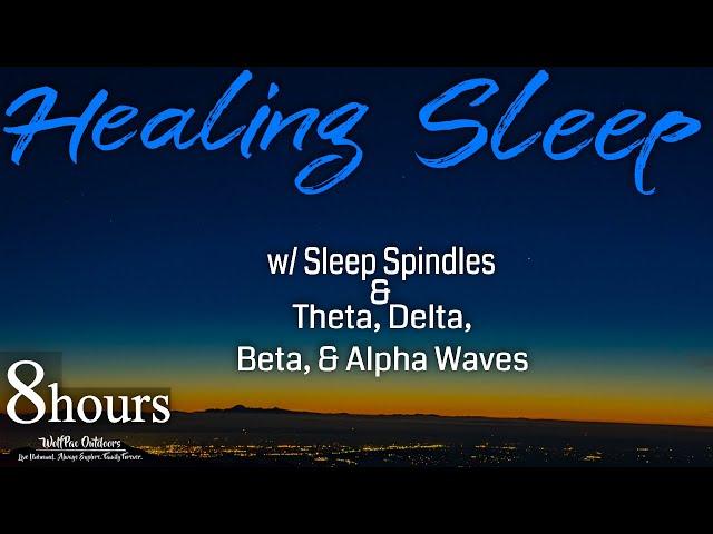 8 Hour Ultimate Deep Sleep: Beta, Alpha, Theta, & Delta Waves w/ Sleep Stages