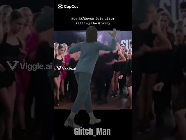 RK/Seven does the Blue Shurt Guy Dance. #littlenighmares #viggleai #meme