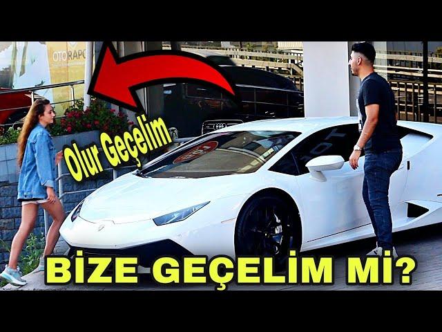 LAMBORGHİNİ İLE PARA DÜŞKÜNÜ KIZ TAVLAMAK! (Türkiye’de ilk / Gold digger prank)