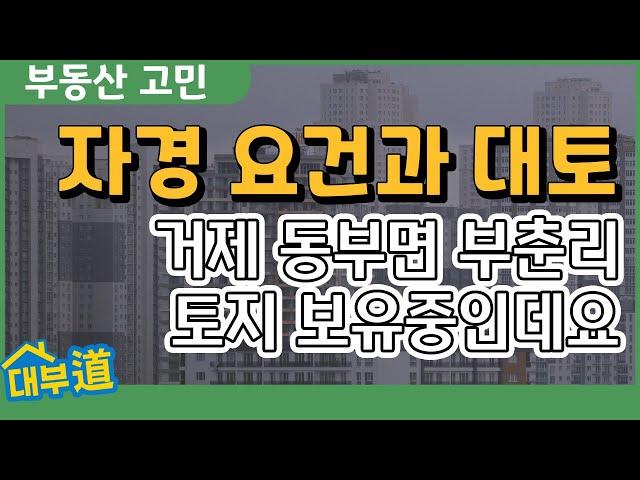 거제시 동부면 부춘리 토지, 자경과 대토 요건은? | 부동산 고민 상담